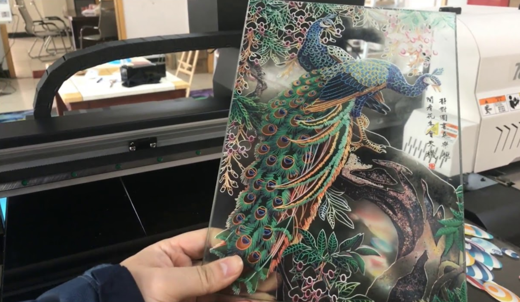 Application of digital printing tempered glass