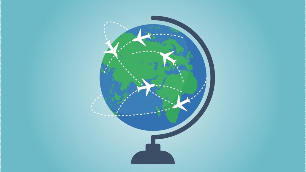 Globe, World, Map, Travel, Send, Shipping, Connectivity