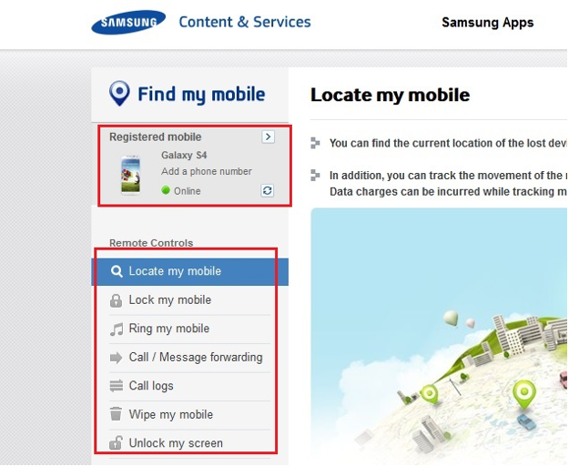 Samsung Find my Mobile