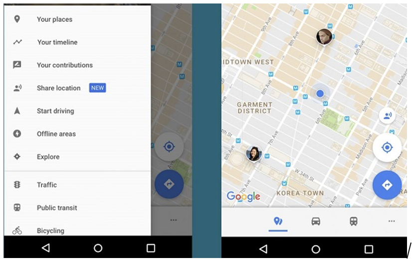 Google Maps location tracking
