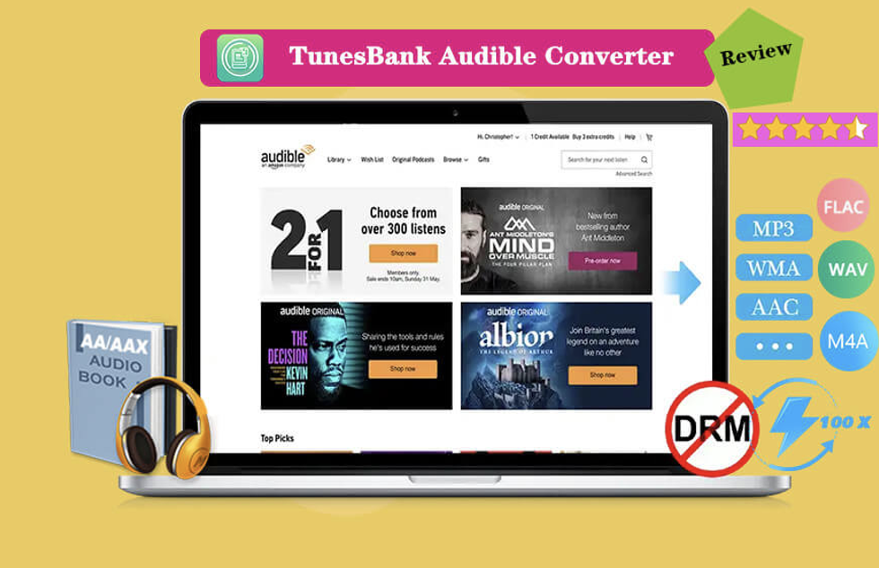 TunesBank Audible Converter Review: Yout Best Tool to Convert Audible AA/AAX to MP3