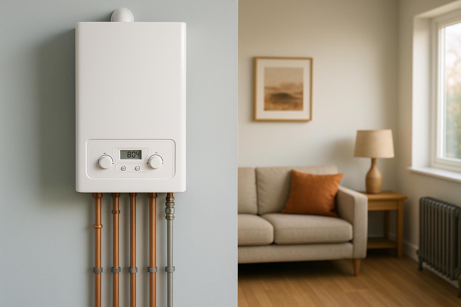 Modern boiler system maintained for efficient home heating and improved energy performance