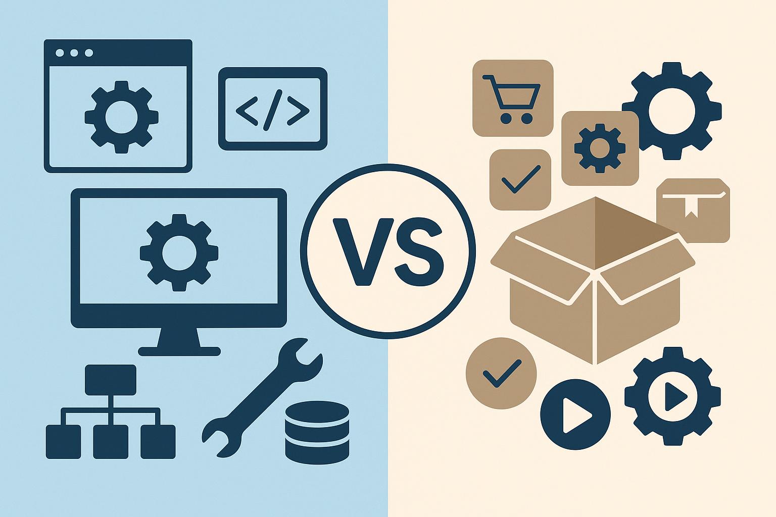 Comparison of custom software development and ready-made solutions for business needs