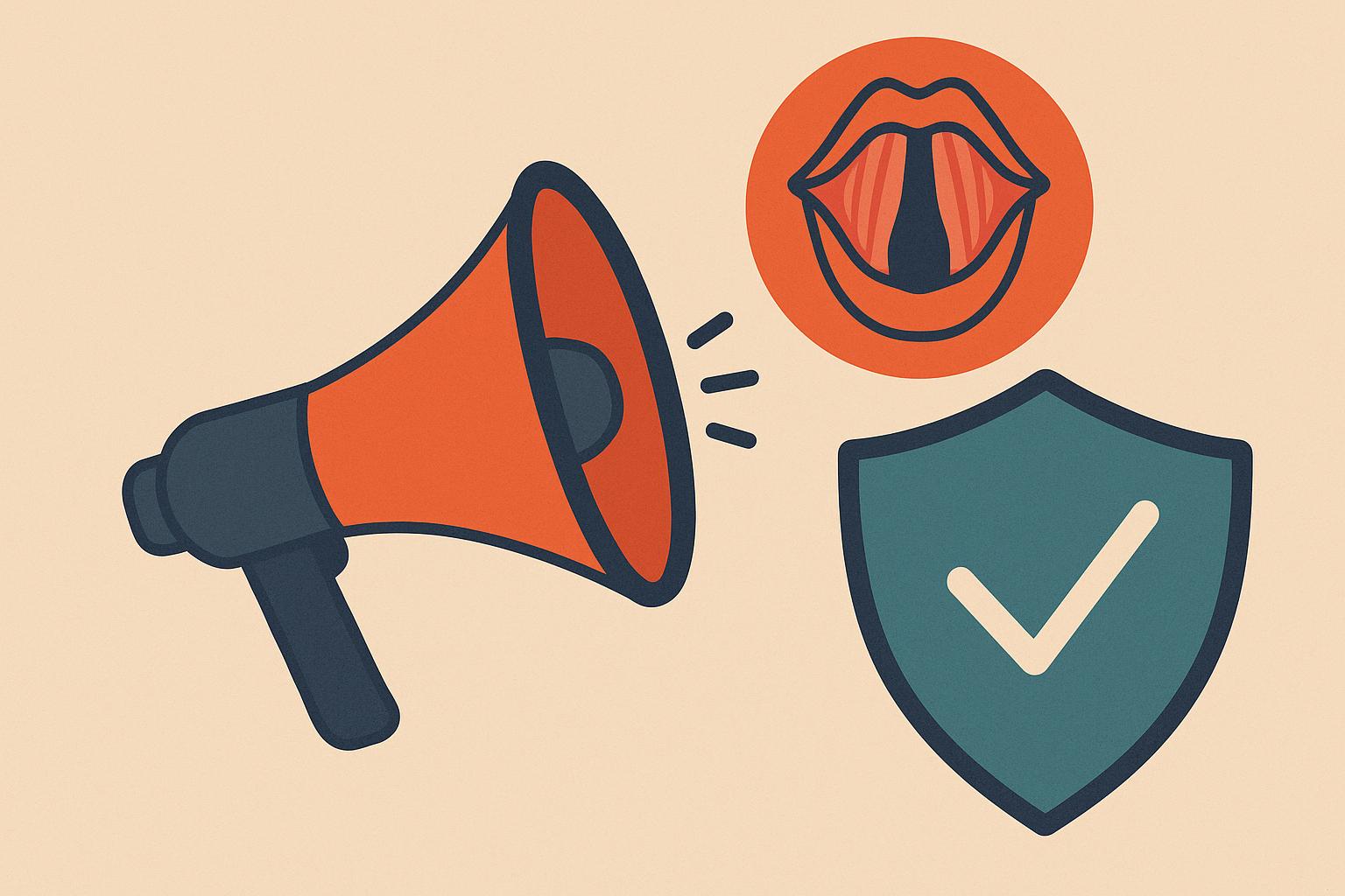 Vocal cords illustration highlighting tips for preventing hoarseness and identifying voice issues