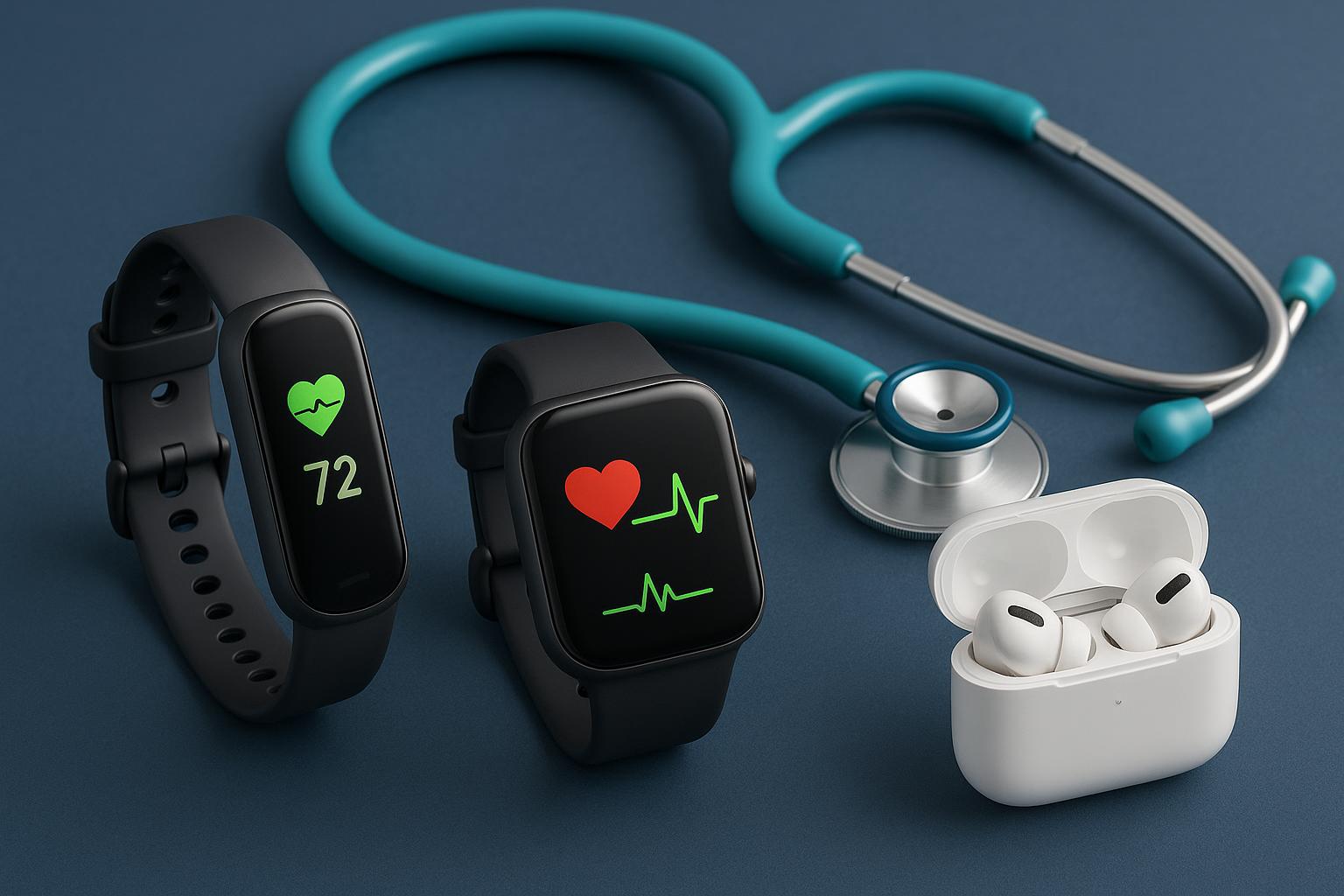Smartwatch tracking health metrics, symbolizing wearables' role in modern health monitoring