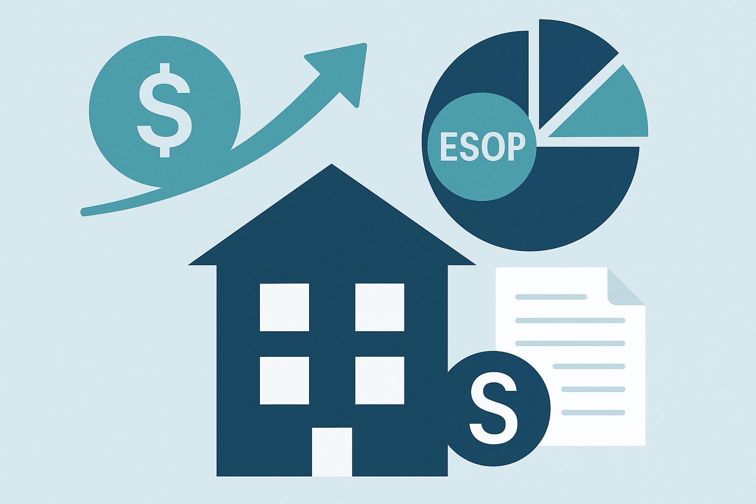 Diagram illustrating the structure and ownership model of an ESOP-owned S Corporation