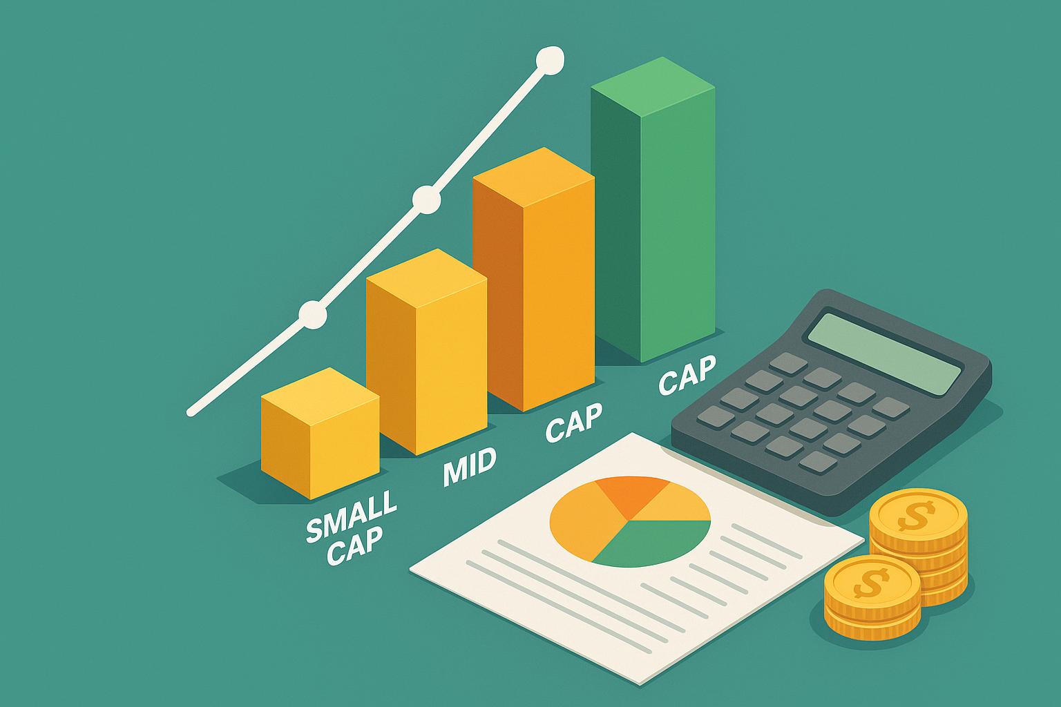 Comparison of large cap, mid cap, and small cap mutual funds with SIP growth charts
