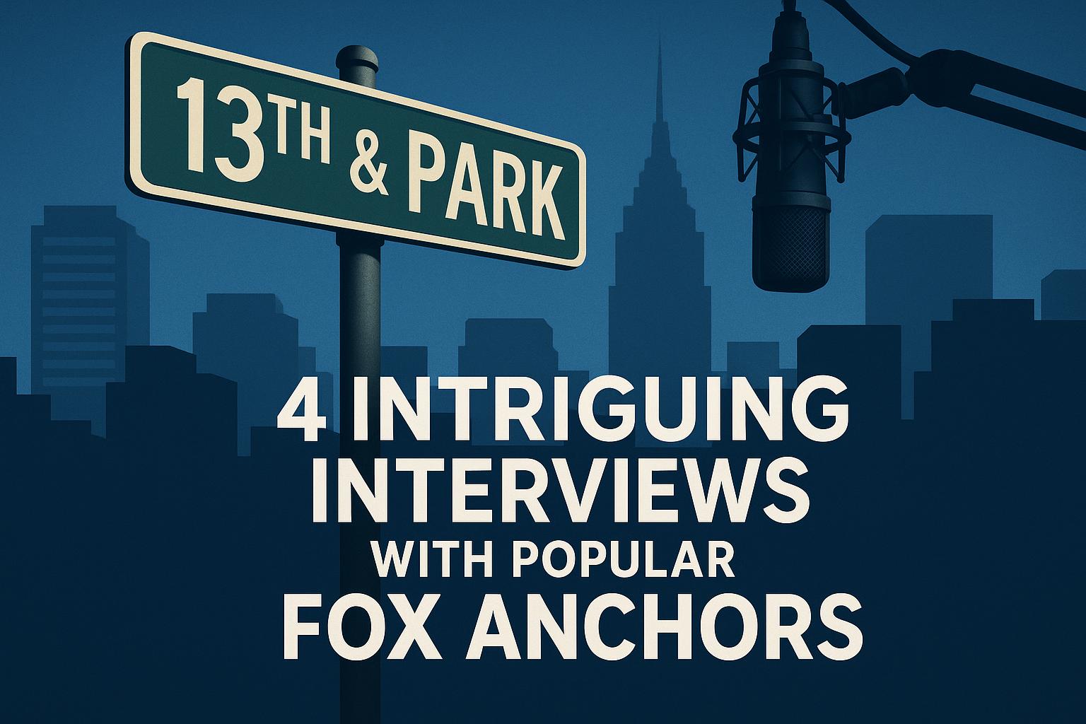 Fox news anchors featured at 13th & Park studio during exclusive interviews session