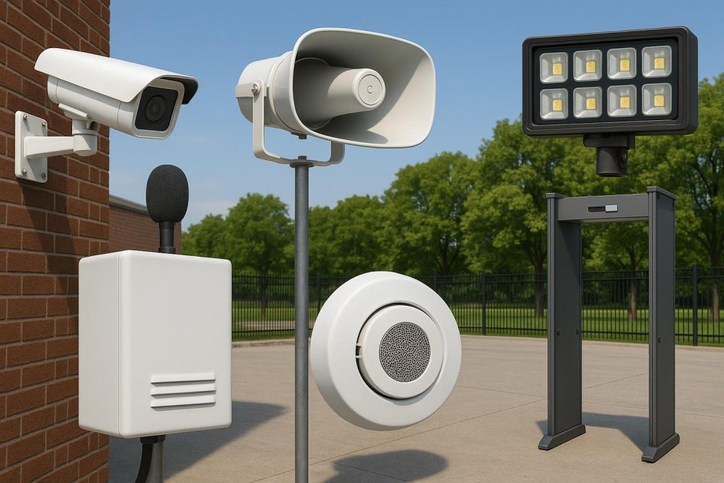 Security cameras and smart lighting systems installed to deter loitering in community areas