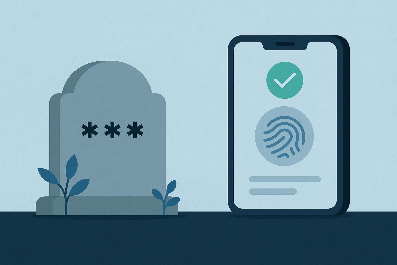 Passwordless authentication concept with secure digital login and futuristic security technology