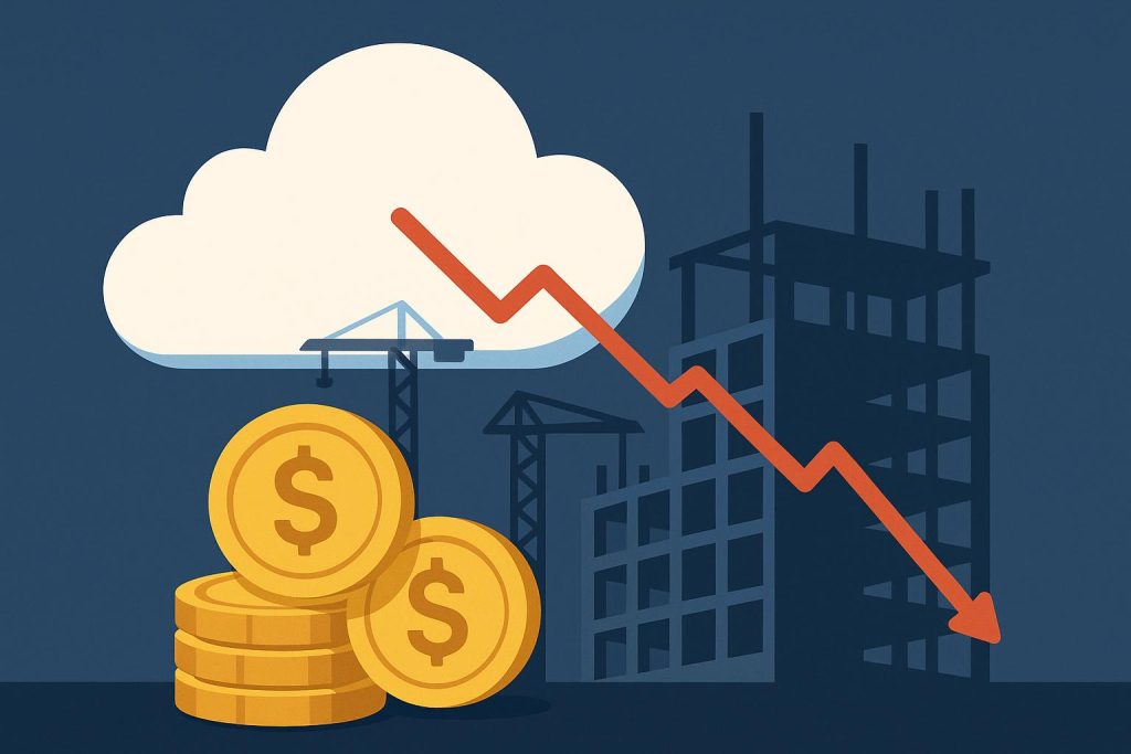 Cloud infrastructure cost comparison highlighting impact of poorly designed IT architecture