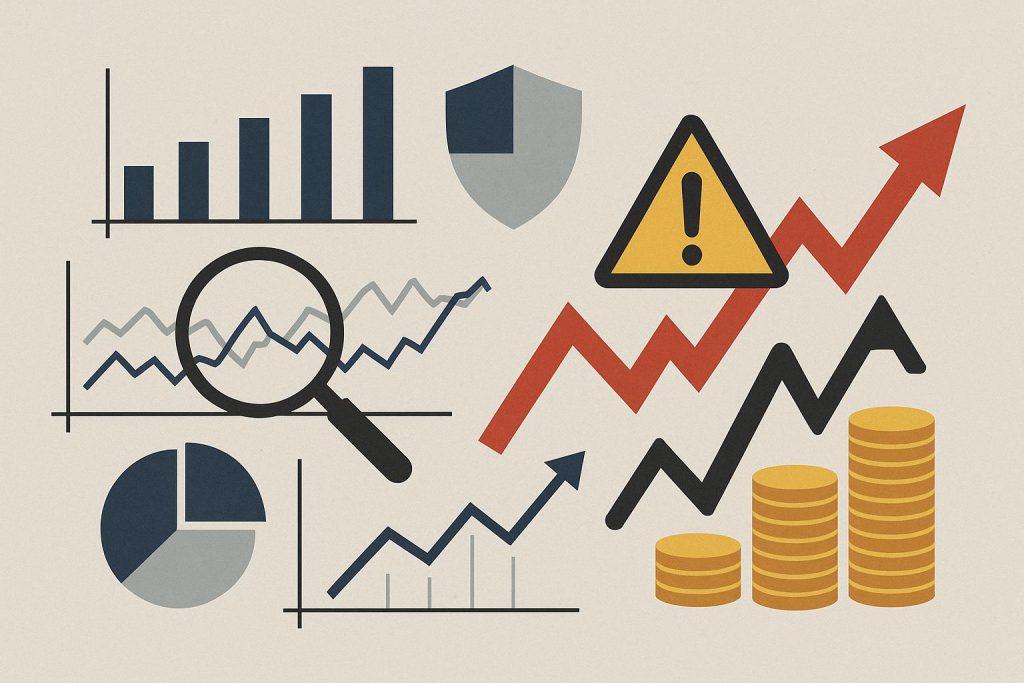 Financial charts and graphs illustrating risk management strategies in modern finance.