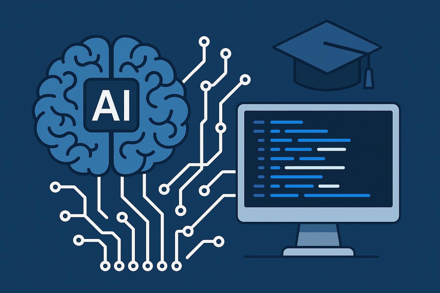 Artificial intelligence concepts and computer science education tools representing Jonathan De Vita
