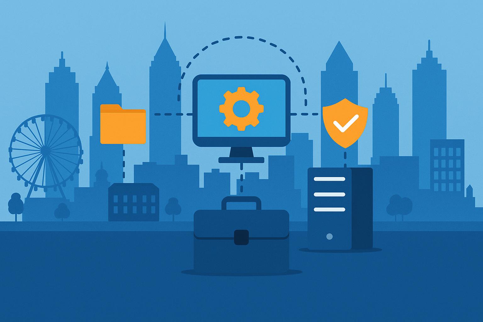 Atlanta IT consultant overseeing managed services dashboard for local professional firms