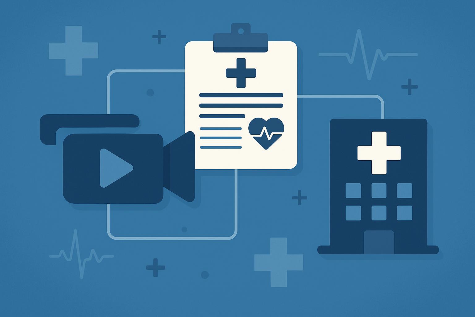 Medical professionals using video monitoring equipment to improve hospital safety and efficiency