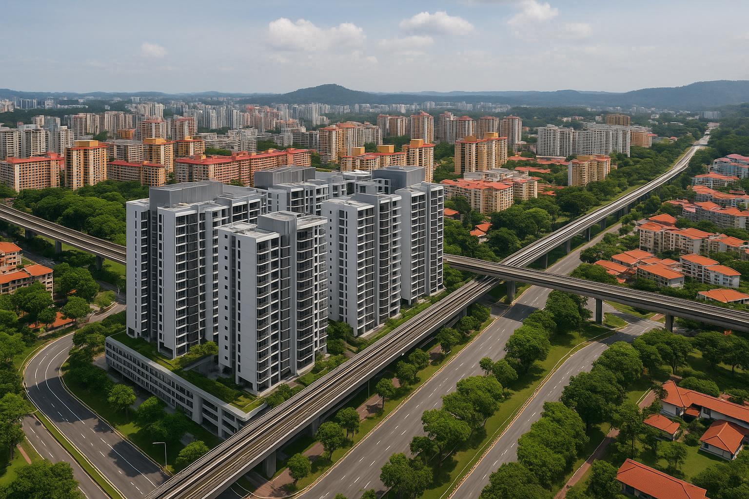 Solano Grand development overlooking Bukit Panjang’s seven unique sub-zones and urban landscape