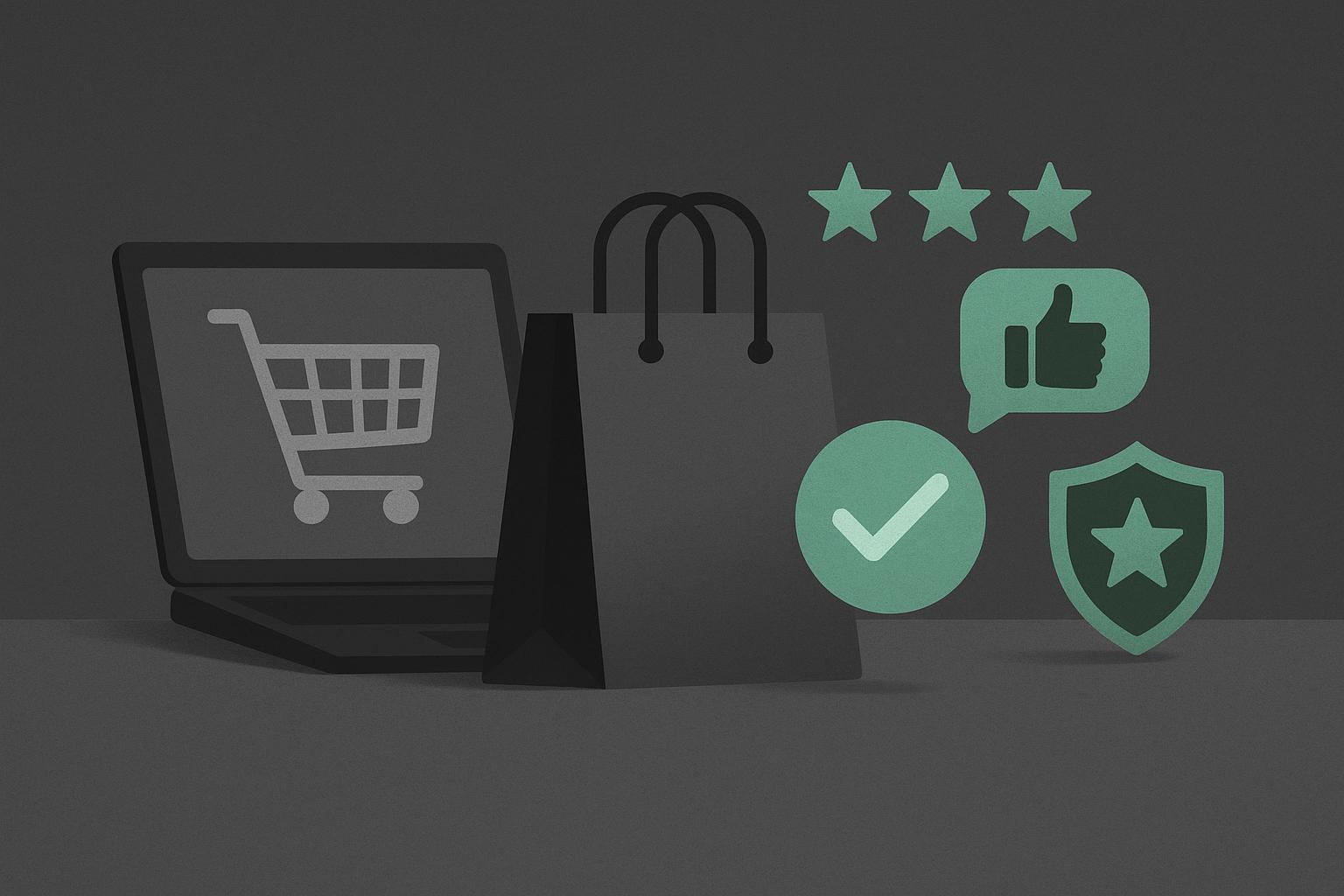Digital trust indicators and security badges for gray-area e-commerce website credibility