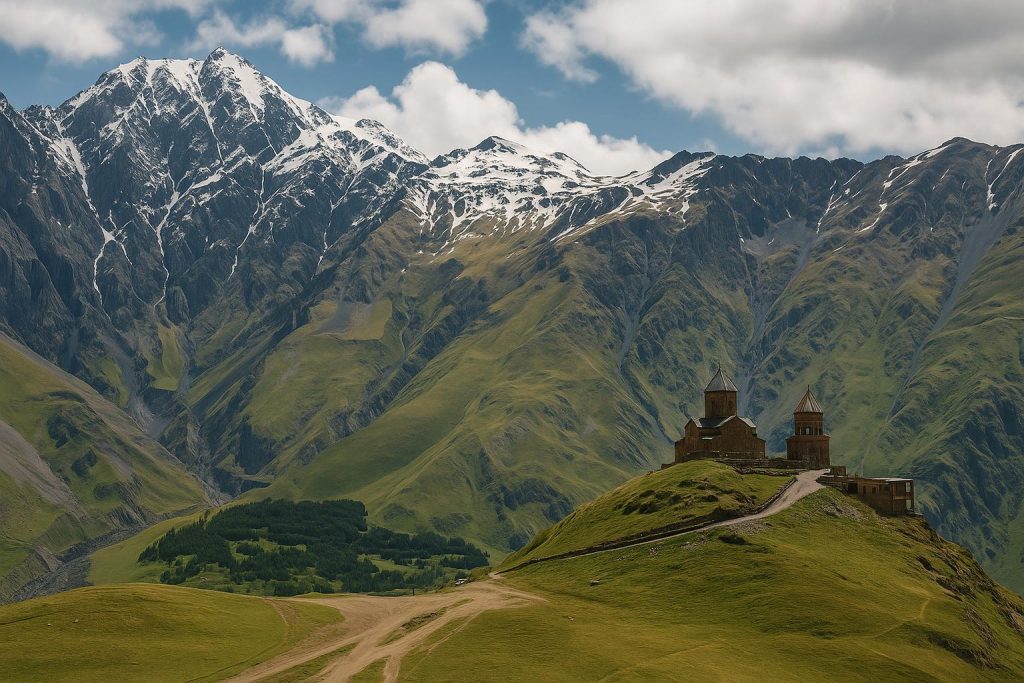 Scenic mountain landscape in the Caucasus highlighting emerging travel destination trends