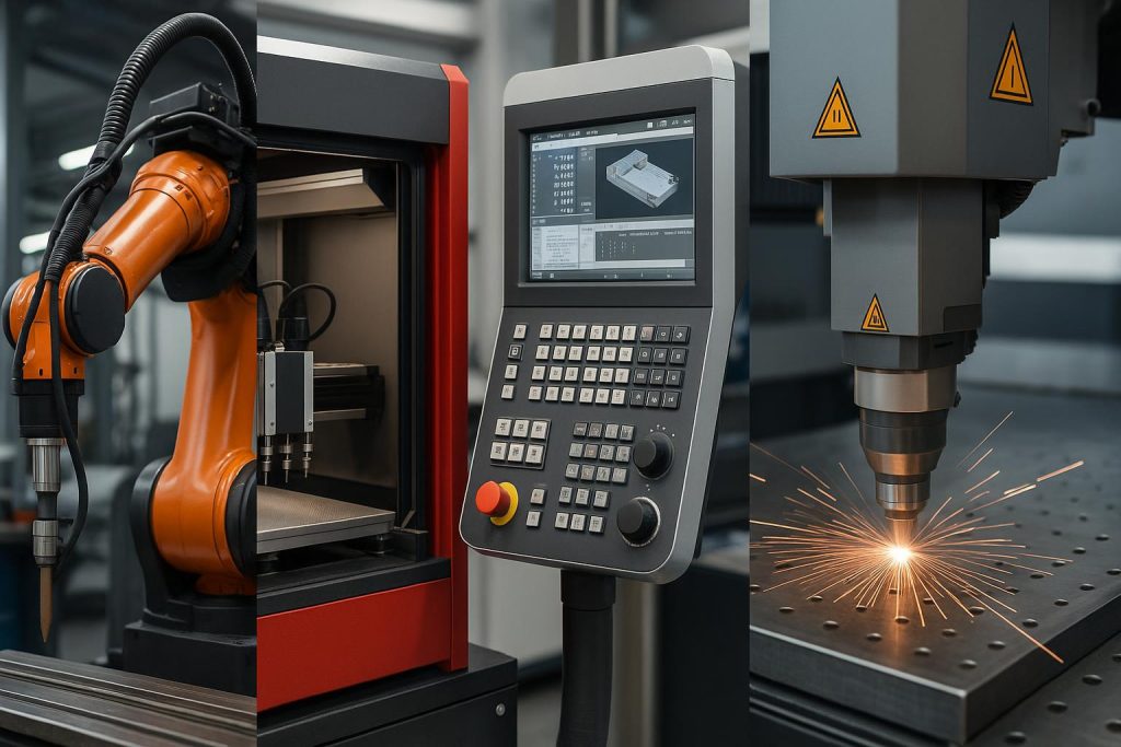 Advanced CNC machine operating in a modern fabrication facility showcasing latest hardware trends