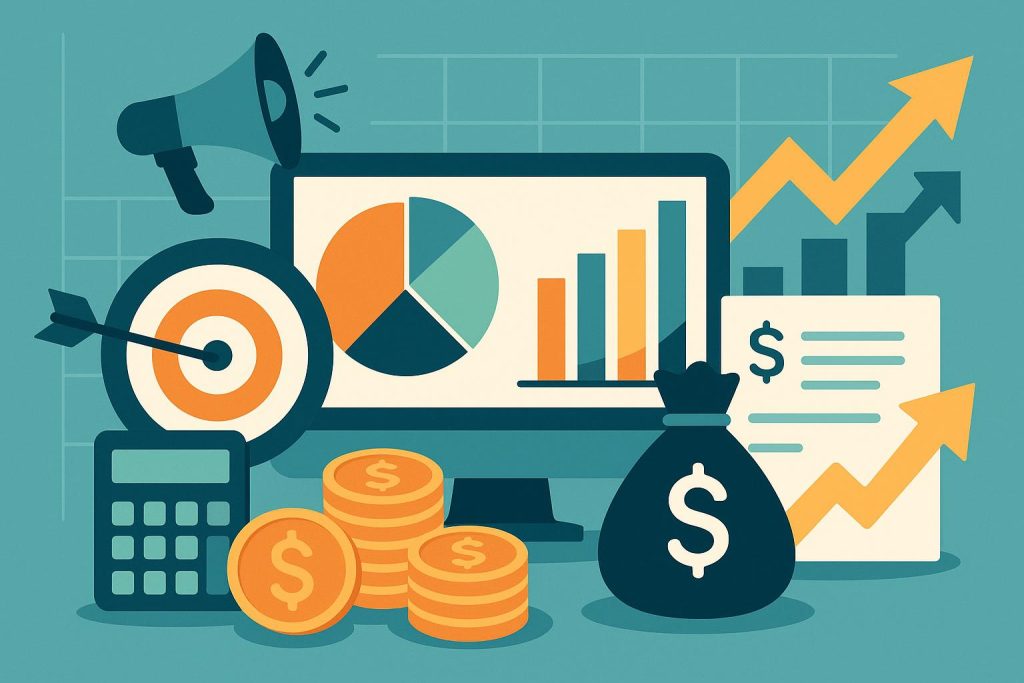 Digital marketing budget allocation chart illustrating strategies for maximizing ROI