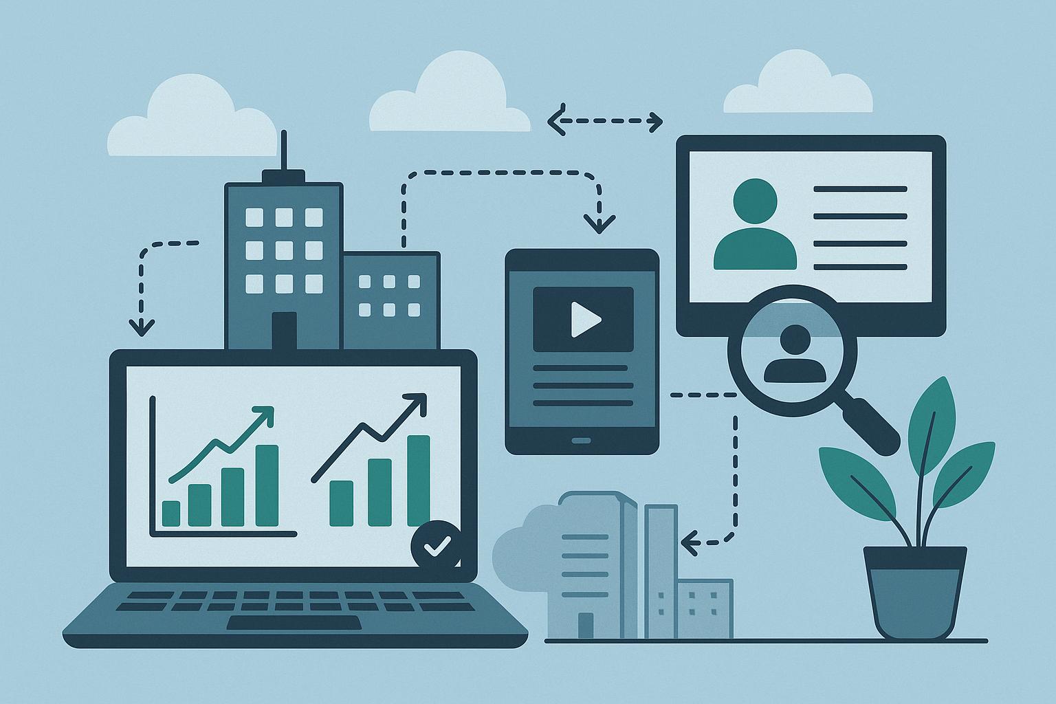 Dashboard showing analytics and tools for employee monitoring in hybrid work environments