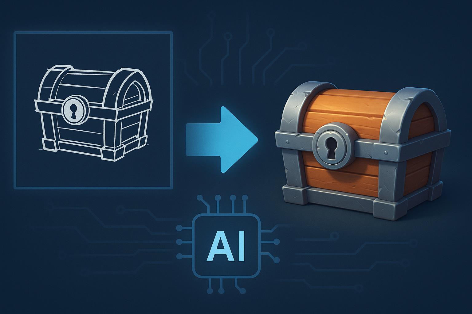 AI transforming 2D digital art into 3D assets for innovative digital content creation