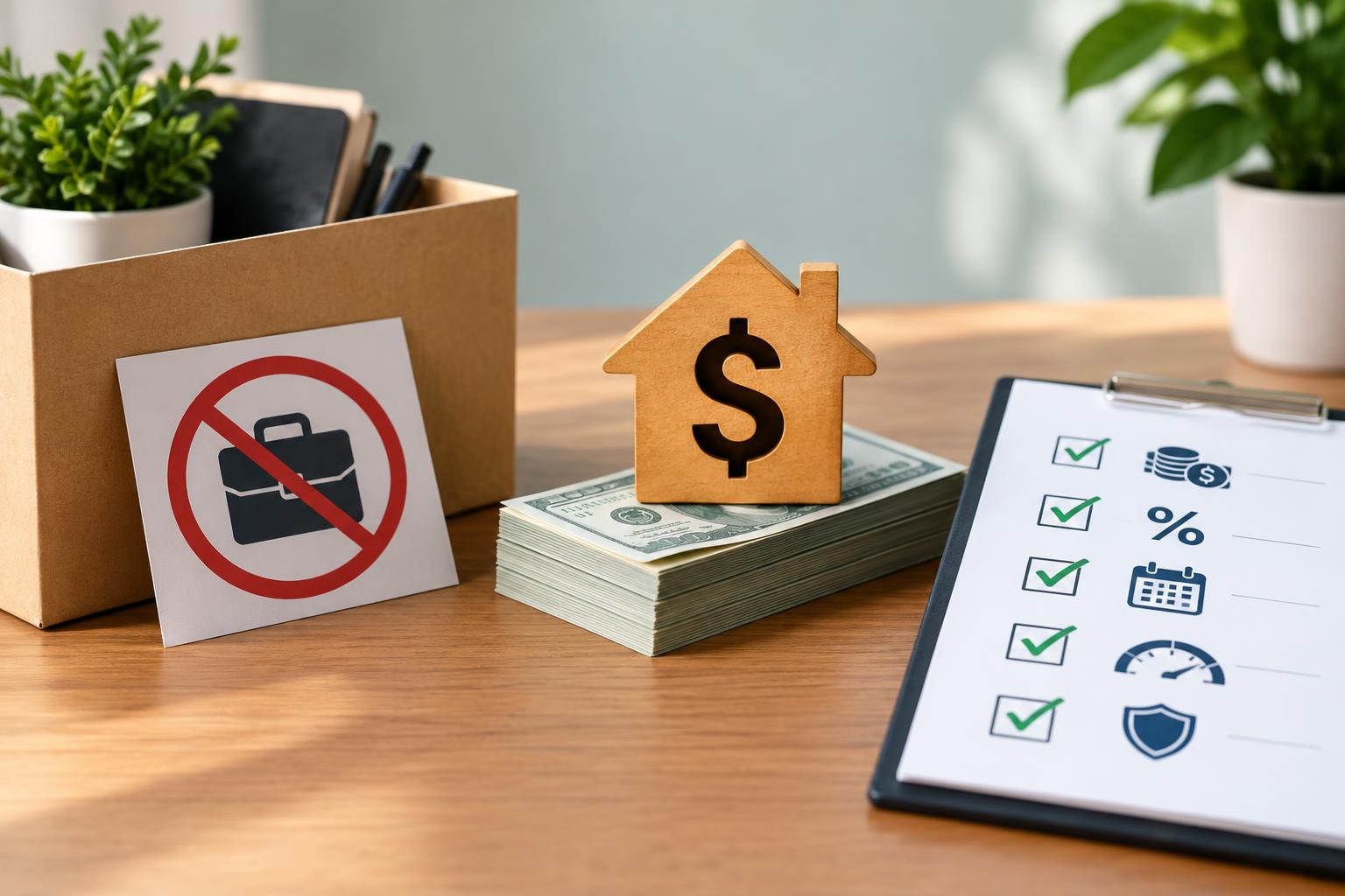 Loan application review for unemployed borrowers highlighting important financial considerations
